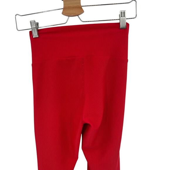 Beach Riot Cara‎ Rib Leggings Red Crossover Front Size Medium - Picture 7 of 11